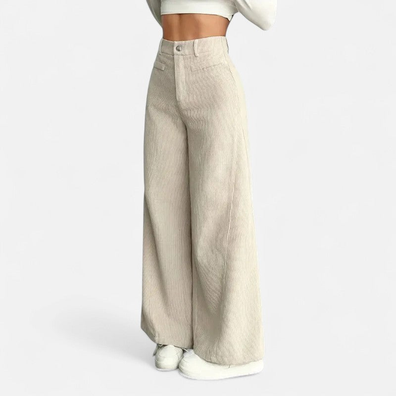 Deldo | Women's High-Waisted Wide-Leg Pants