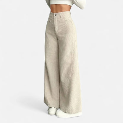 Deldo | Women's High-Waisted Wide-Leg Pants