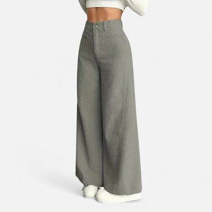 Deldo | Women's High-Waisted Wide-Leg Pants