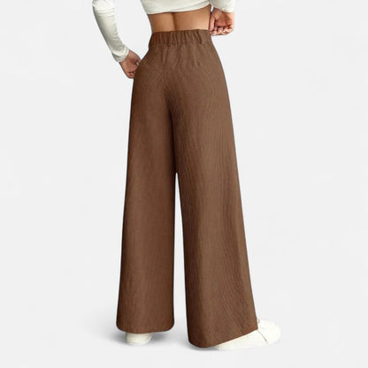 Deldo | Women's High-Waisted Wide-Leg Pants